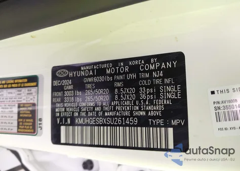 2025 Genesis Gv80 2.5T Select Awd from USA, damaged, VIN KMUHGESBXSU261459